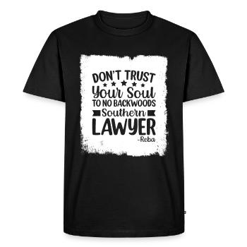 Do not trust a lawyer from the south - Men's Premium Organic T-Shirt - black - Front - Nico (187cm)