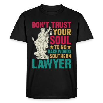 Do not trust a lawyer from the south - Men's Premium Organic T-Shirt - black - Front - Nico (187cm)