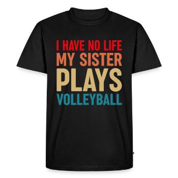 Volleyball Sister Volleyball Siblings - Men's Premium Organic T-Shirt - black - Front - Nico (187cm)