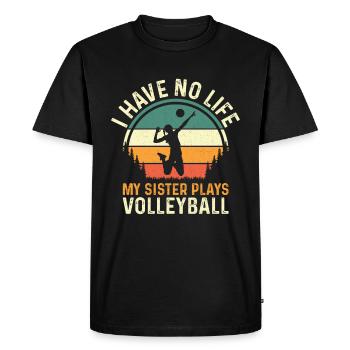 Volleyball Sister Volleyball Siblings - Men's Premium Organic T-Shirt - black - Front - Nico (187cm)