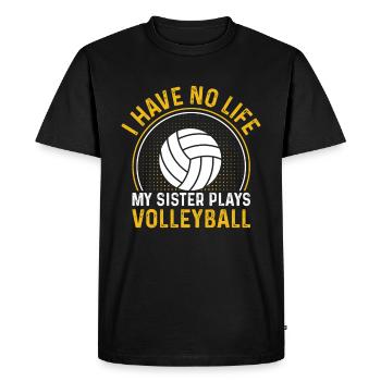 Volleyball Sister Volleyball Siblings - Men's Premium Organic T-Shirt - black - Front - Nico (187cm)