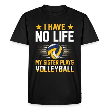 Volleyball Sister Volleyball Siblings - Men's Premium Organic T-Shirt - black - Front - Nico (187cm)