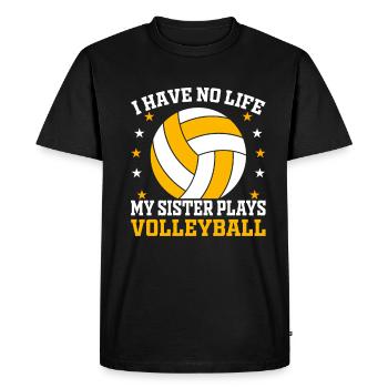 Volleyball Sister Volleyball Siblings - Men's Premium Organic T-Shirt - black - Front - Nico (187cm)