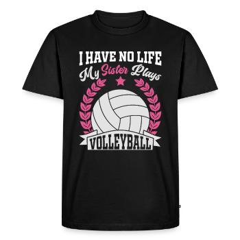 Volleyball Sister Volleyball Siblings - Men's Premium Organic T-Shirt - black - Front - Nico (187cm)