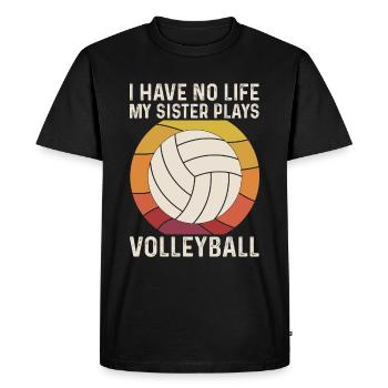 Volleyball Sister Volleyball Player Siblings - Men's Premium Organic T-Shirt - black - Front - Nico (187cm)