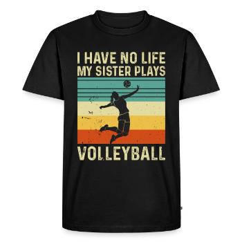 Volleyball Sister Volleyball Player Siblings - Men's Premium Organic T-Shirt - black - Front - Nico (187cm)