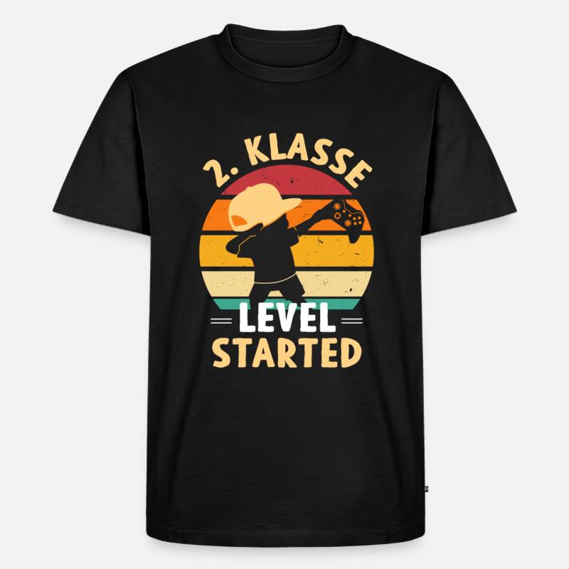 2.Klasse Level Started - Männer Premium Bio T-Shirt - Schwarz