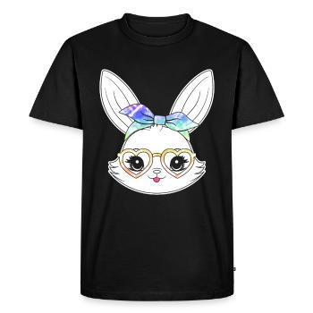 Soin du lapin de Pâques petit lapin mignon - T-shirt Premium bio Homme - noir - Devant - Nico (187cm)