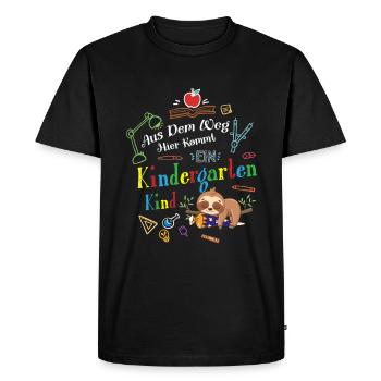 À l’écart : voici un enfant de maternelle - T-shirt Premium bio Homme - noir - Devant - Nico (187cm)