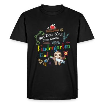 À l’écart : voici un enfant de maternelle - T-shirt Premium bio Homme - noir - Devant - Nico (187cm)