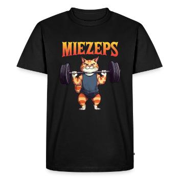 Kitty Cat Bodybuilding Workout Muscle Cats - Men's Premium Organic T-Shirt - black - Front - Nico (187cm)