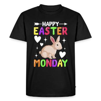 Happy Easter Monday! Easter Easter Eggs Easter Bunny - Men's Premium Organic T-Shirt - black - Front - Nico (187cm)