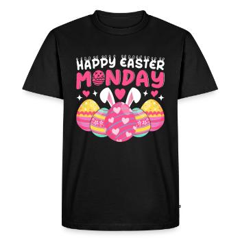 Happy Easter Monday! Easter Easter Eggs Easter Bunny - Men's Premium Organic T-Shirt - black - Front - Nico (187cm)