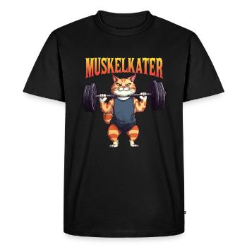 Douleurs musculaires chez le chat - T-shirt Premium bio Homme - noir - Devant - Nico (187cm)