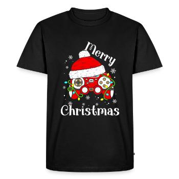 Console de jeu Contrôleur Père Noël - T-shirt Premium bio Homme - noir - Devant - Nico (187cm)
