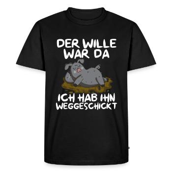 La volonté était là, je l’ai renvoyé - T-shirt Premium bio Homme - noir - Devant - Nico (187cm)