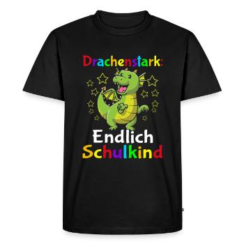 Dragon Strong Enfin écolier - T-shirt Premium bio Homme - noir - Devant - Nico (187cm)