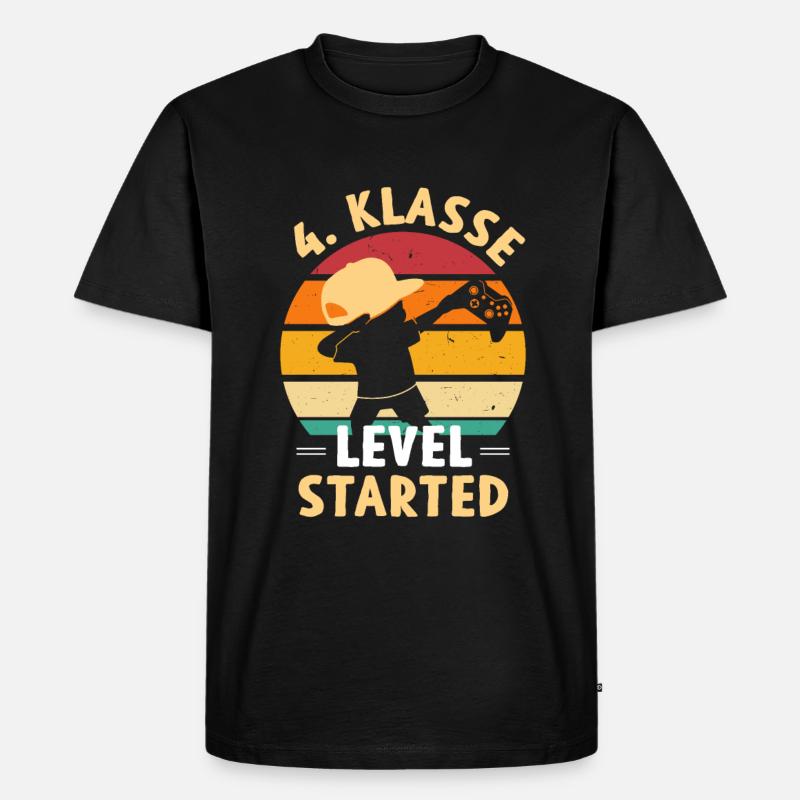 4.Klasse Level Started - Männer Premium Bio T-Shirt - Schwarz
