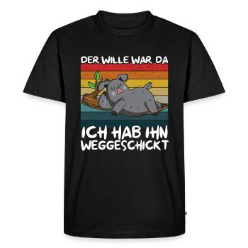 La volonté était là, je l’ai renvoyé - T-shirt Premium bio Homme - noir - Devant - Nico (187cm)