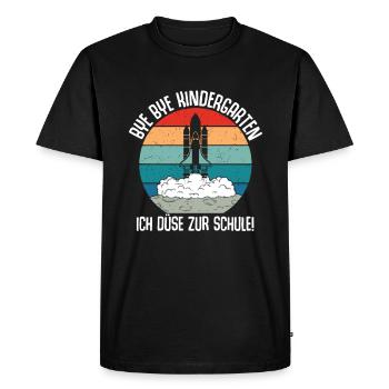 Bye Bye Kindergarten Je vais à l’école - T-shirt Premium bio Homme - noir - Devant - Nico (187cm)