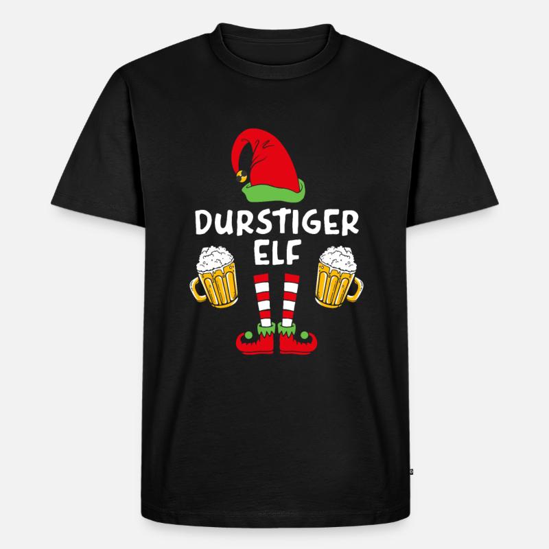 Durstiger Elf - Männer Premium Bio T-Shirt - Schwarz