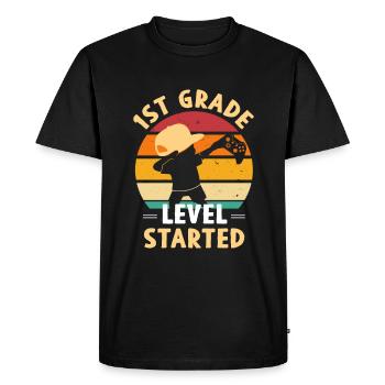 Niveau de 1ère classe commencé - T-shirt Premium bio Homme - noir - Devant - Nico (187cm)