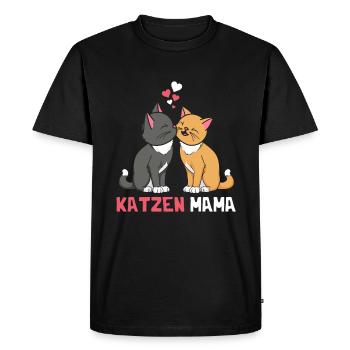 Meilleure maman chat - T-shirt Premium bio Homme - noir - Devant - Nico (187cm)