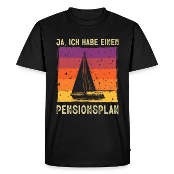 Régime de retraite Voile Régime de retraite Pension de retraite marin - T-shirt Premium bio Homme - noir - Devant - Nico (187cm)