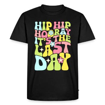 Dernier jour d’école Remise des diplômes Vacances d’été Elèves - T-shirt Premium bio Homme - noir - Devant - Nico (187cm)