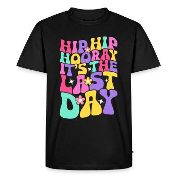 Dernier jour d’école Remise des diplômes Vacances d’été Elèves - T-shirt Premium bio Homme - noir - Devant - Nico (187cm)