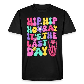 Dernier jour d’école Remise des diplômes Vacances d’été Elèves - T-shirt Premium bio Homme - noir - Devant - Nico (187cm)