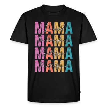 Maman Fête des Mères Aimée, altruiste, protectrice - T-shirt Premium bio Homme - noir - Devant - Nico (187cm)