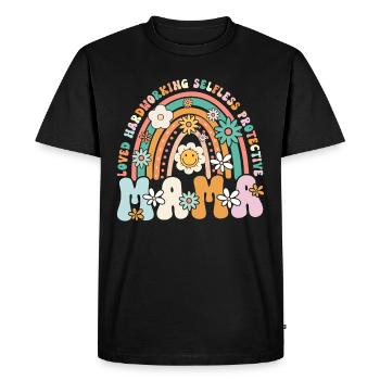 Maman Fête des mères aimée, altruiste, protectrice - T-shirt Premium bio Homme - noir - Devant - Nico (187cm)