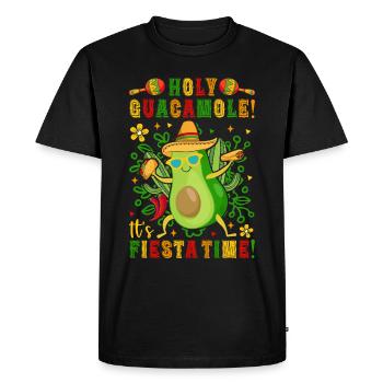 Avocat Holy Guacamole Fiesta mexicaine - T-shirt Premium bio Homme - noir - Devant - Nico (187cm)