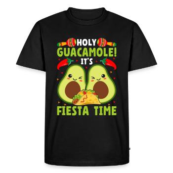 Avocat Holy Guacamole Fiesta mexicaine - T-shirt Premium bio Homme - noir - Devant - Nico (187cm)