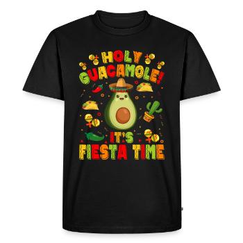 Avocat Holy Guacamole Fiesta mexicaine - T-shirt Premium bio Homme - noir - Devant - Nico (187cm)