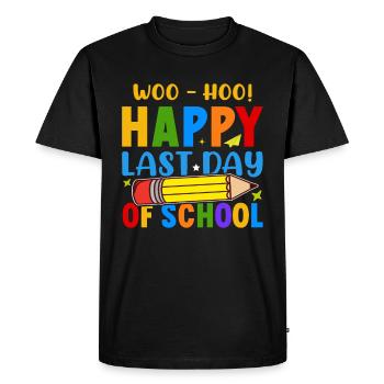 Dernier jour d’école Remise des diplômes Vacances d’été Elèves - T-shirt Premium bio Homme - noir - Devant - Nico (187cm)