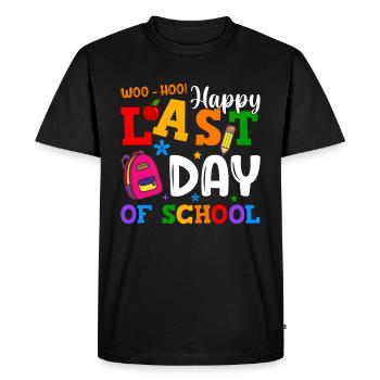 Dernier jour d’école Remise des diplômes Vacances d’été Elèves - T-shirt Premium bio Homme - noir - Devant - Nico (187cm)