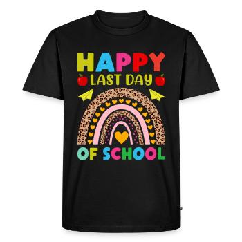 Dernier jour d’école Remise des diplômes Vacances d’été Elèves - T-shirt Premium bio Homme - noir - Devant - Nico (187cm)