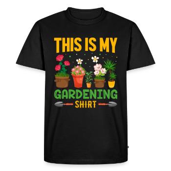 Jardiner avec chaque graine, je voyais mon - T-shirt Premium bio Homme - noir - Devant - Nico (187cm)