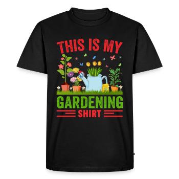 Jardiner avec chaque graine, je voyais mon - T-shirt Premium bio Homme - noir - Devant - Nico (187cm)