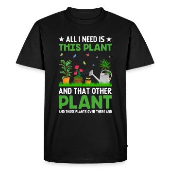Jardiner avec chaque graine, je voyais mon - T-shirt Premium bio Homme - noir - Devant - Nico (187cm)