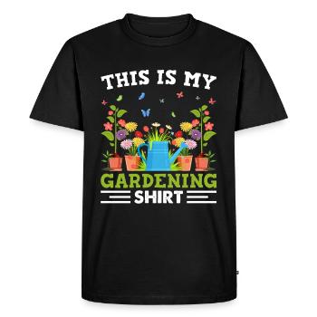 Jardiner avec chaque graine, je voyais mon - T-shirt Premium bio Homme - noir - Devant - Nico (187cm)
