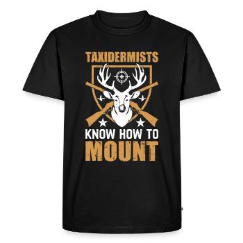 Les taxidermistes ramènent les morts à la vie - T-shirt Premium bio Homme - noir - Devant - Nico (187cm)