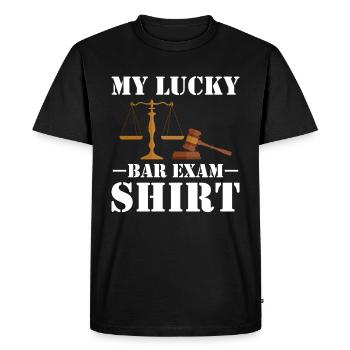 Law student bar exam - Men's Premium Organic T-Shirt - black - Front - Nico (187cm)