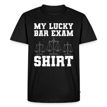 My luck at the bar exam - Men's Premium Organic T-Shirt - black - Front - Nico (187cm)