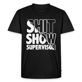 Superviseur de spectacle de merde - T-shirt Premium bio Homme - noir - Devant - Nico (187cm)