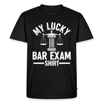 Ma chance à l’examen du barreau - T-shirt Premium bio Homme - noir - Devant - Nico (187cm)
