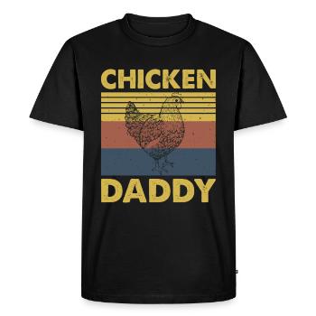 Chicky Daddy-For all cocks in the basket - Men's Premium Organic T-Shirt - black - Front - Nico (187cm)