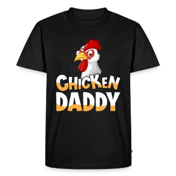 Chicky Daddy-For all cocks in the basket - Men's Premium Organic T-Shirt - black - Front - Nico (187cm)